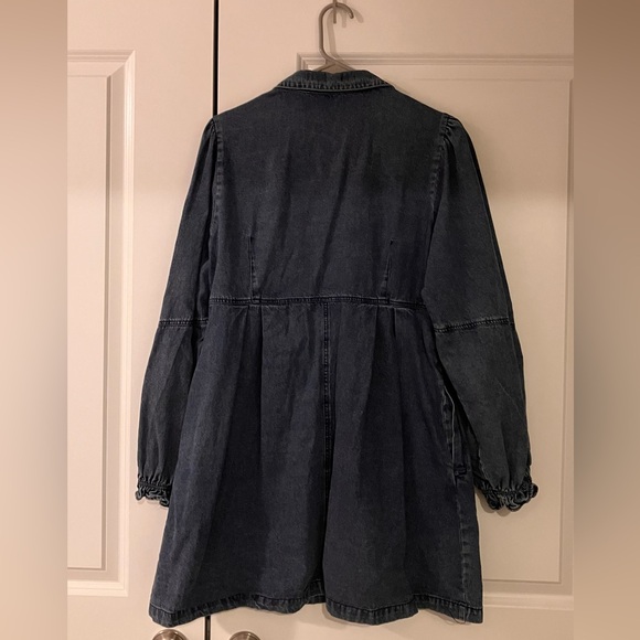 Lulus 100% cotton Uniquely Darling Denim Minidress w/ pockets - Picture 5 of 5